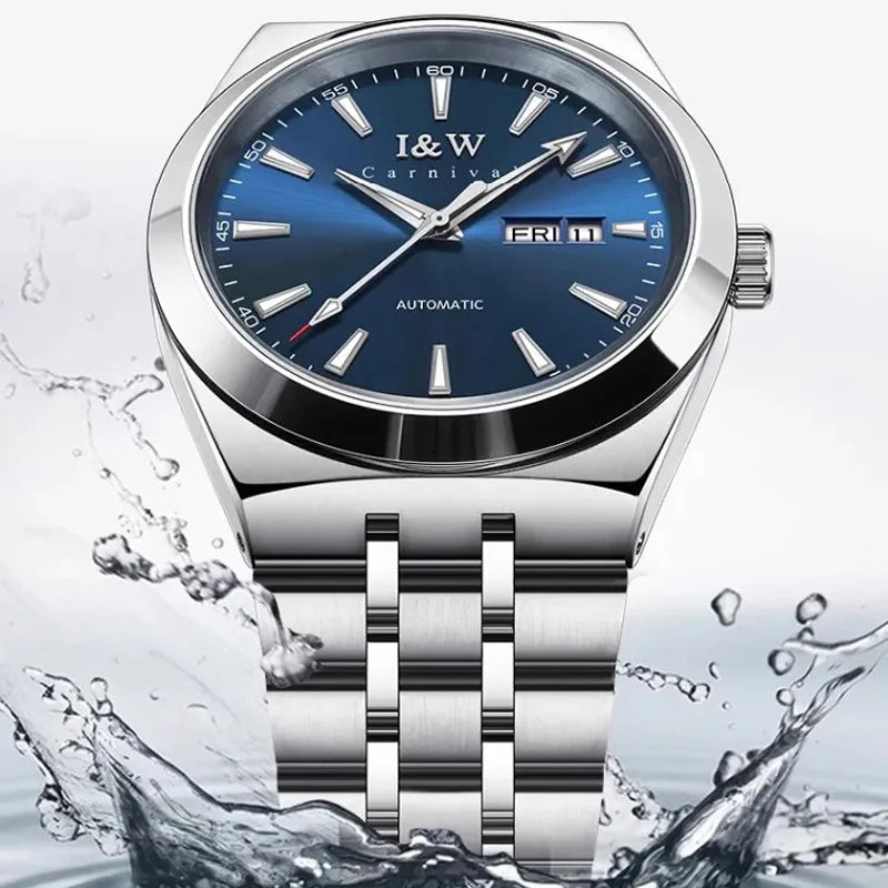 Carnival High-end Series IW Brand Luxury MIYOTA Movement Mechanical Watch for Men 50M Waterproof Luminous Sapphire Watches Mens