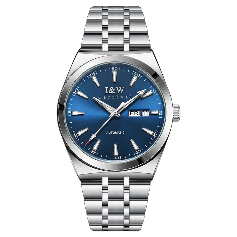 Carnival High-end Series IW Brand Luxury MIYOTA Movement Mechanical Watch for Men 50M Waterproof Luminous Sapphire Watches Mens
