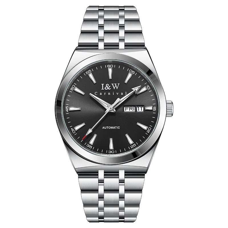 Carnival High-end Series IW Brand Luxury MIYOTA Movement Mechanical Watch for Men 50M Waterproof Luminous Sapphire Watches Mens