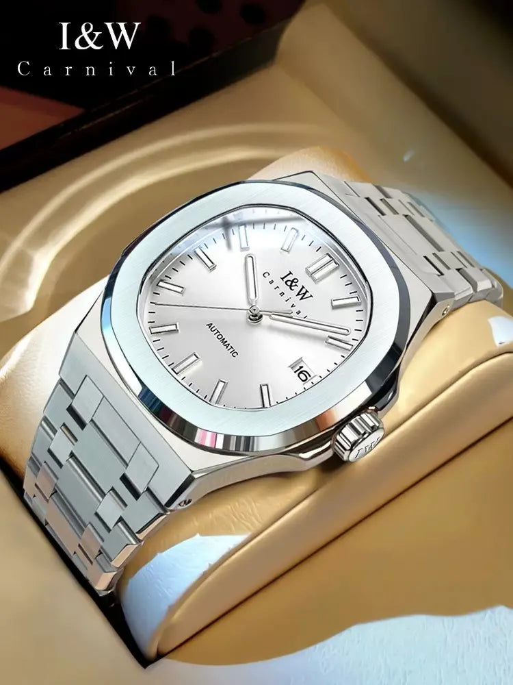 IW Watch for Men Original Automatic Mechanical Man Watches Steel Strap Waterproof Wristwatches Men's Luxury Brand Watch Reloj