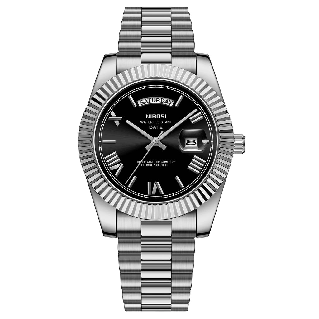 NIBOSI Fashion Men Watches Top Brand Luxury Wristwatch Day Date Miyota Quartz Watch Men Waterproof Steel Male Clock Reloj Hombre