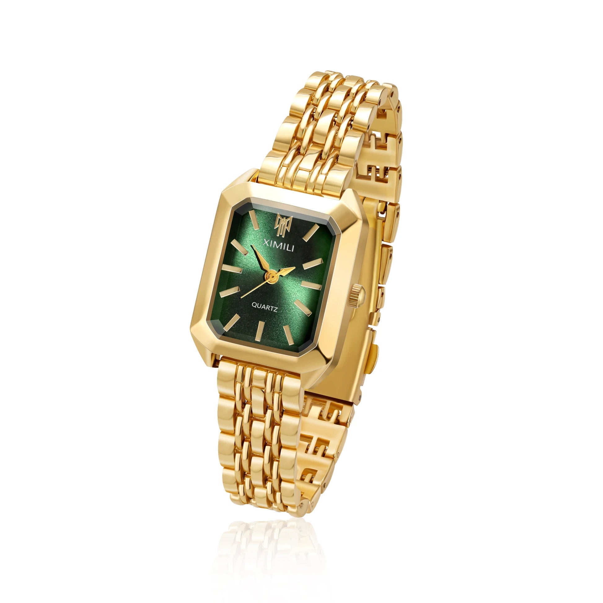 Hot Brand 316L Stainless Steel PVD Gold Color Strap Watch Women Luxury Gift Wristwatch Lady Fashion Simple Square Quartz Watches