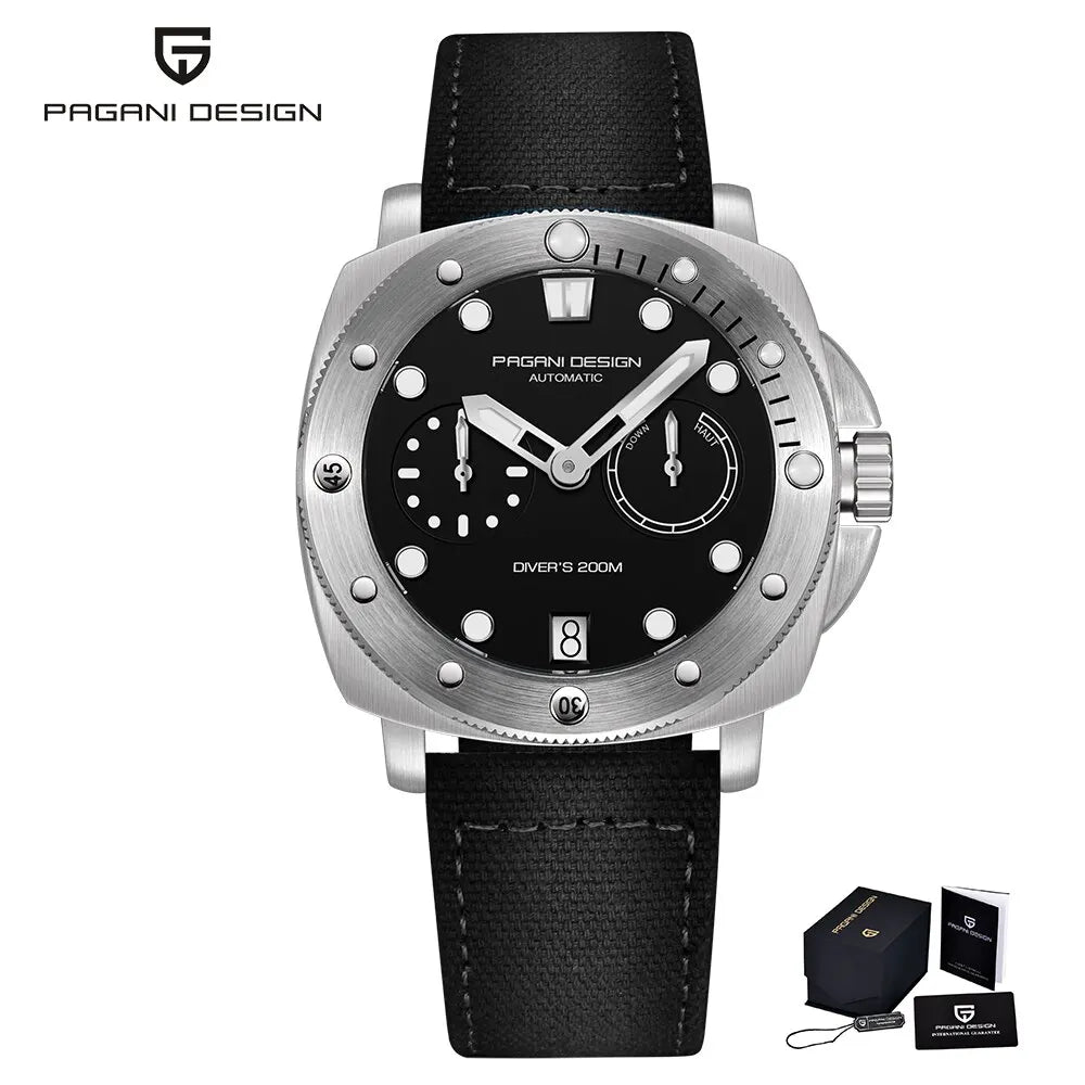 PAGANI Design New Men Automatic Mechanical Watches Diver Watch For Top Brand Luxury 200M Waterproof AR Sapphire Watch for Men