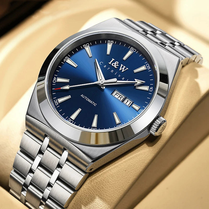 Carnival High-end Series IW Brand Luxury MIYOTA Movement Mechanical Watch for Men 50M Waterproof Luminous Sapphire Watches Mens