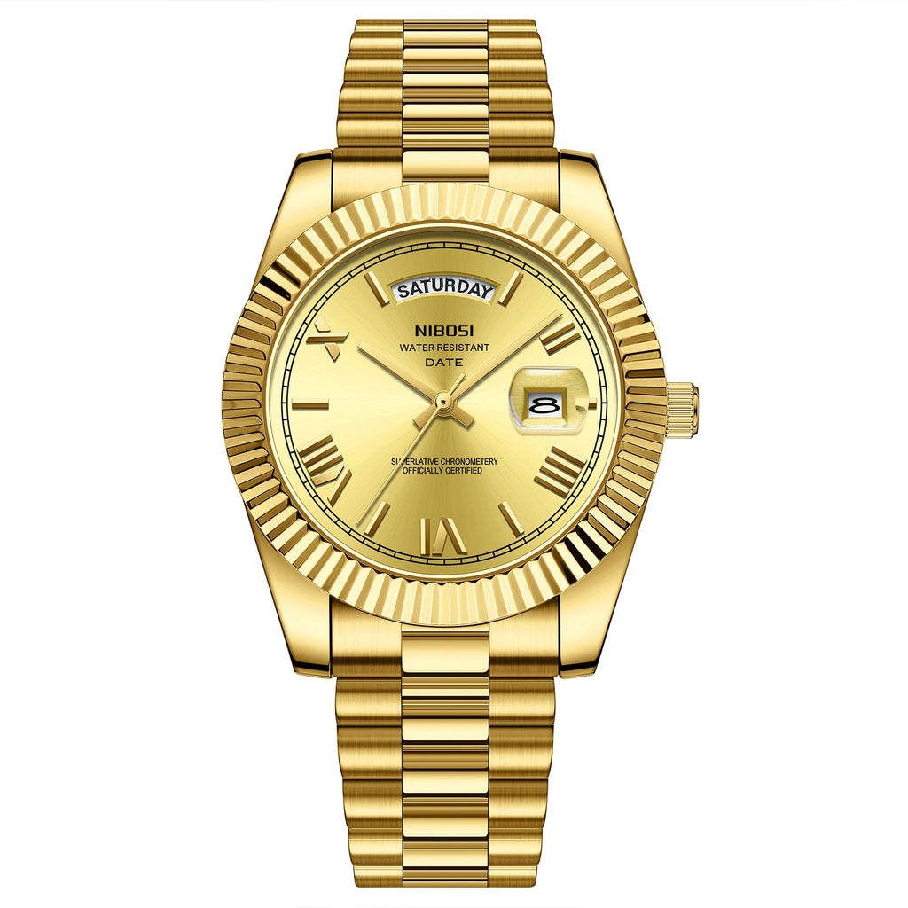 NIBOSI Fashion Men Watches Top Brand Luxury Wristwatch Day Date Miyota Quartz Watch Men Waterproof Steel Male Clock Reloj Hombre