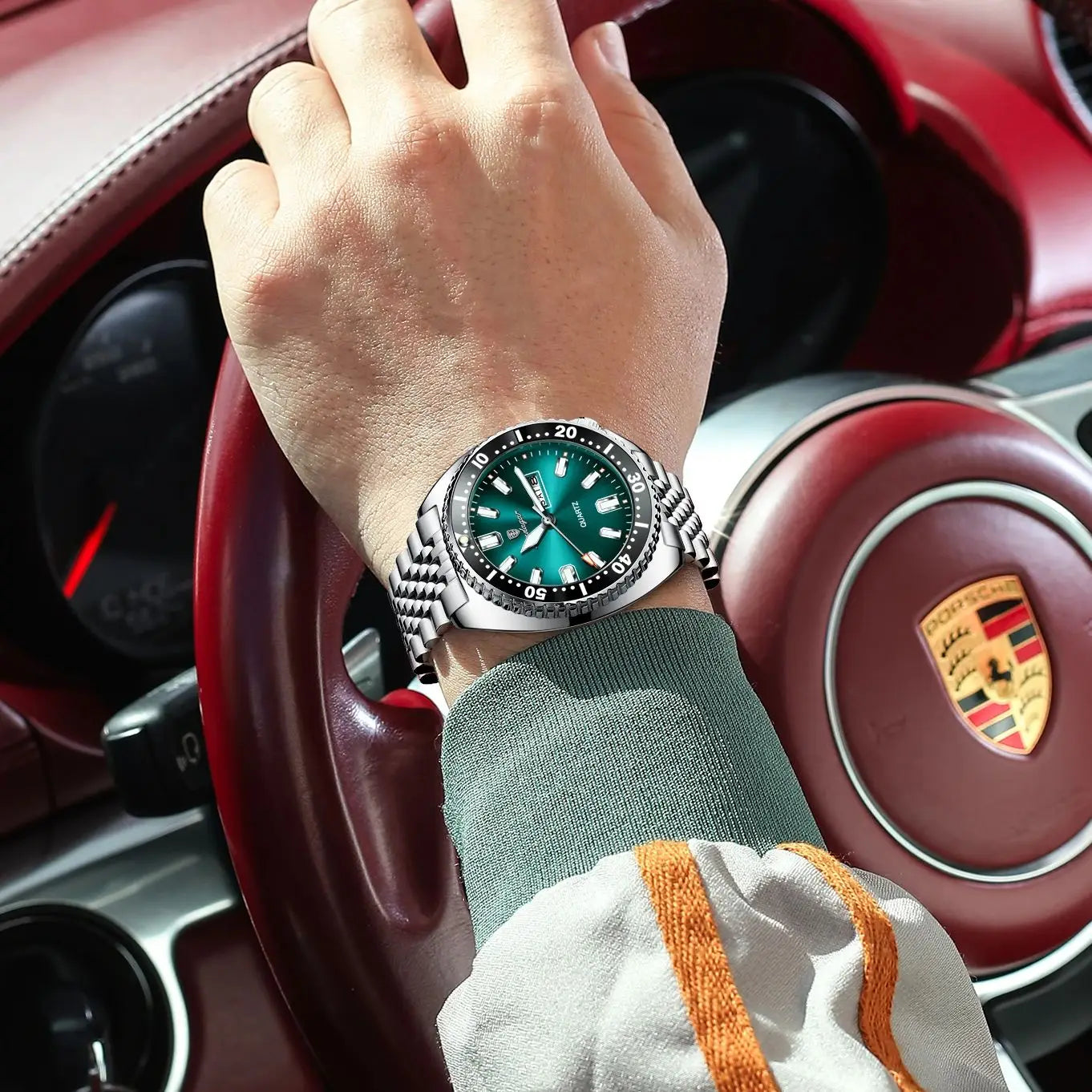 POEDAGAR Business Men Watch Date Week Waterproof Luminous Luxury Man Wristwatch Sports Stainless Steel Men's Quartz Watches Male