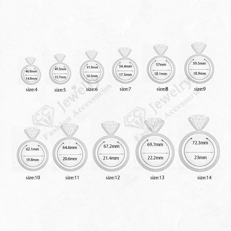 CC Wedding Rings For Women Silver Color 1ct 6 Claws Cubic Zirconia Engagement Propose Fashion Jewelry Accessories CC633